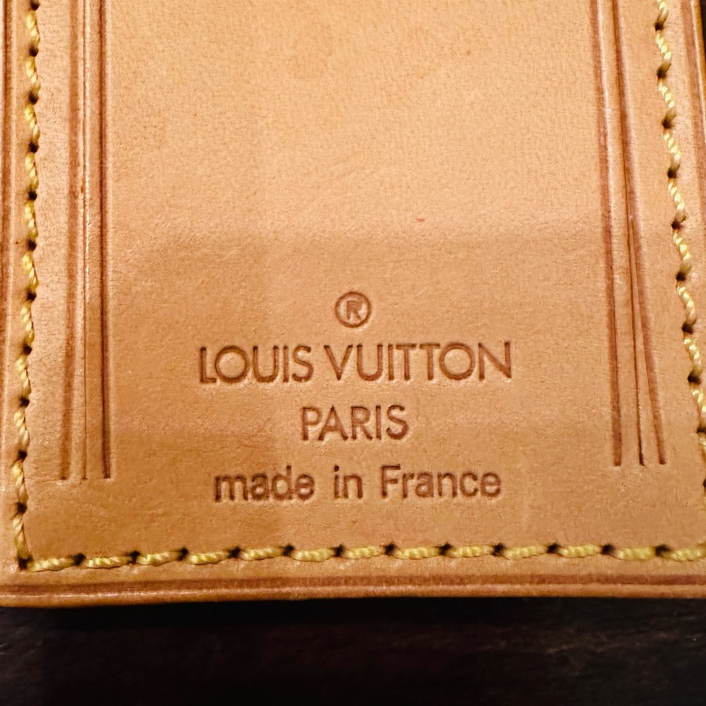Louis Vuitton Light Brown Leather Tag
